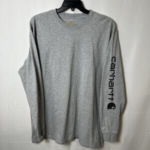 Carhartt Mens Size XL Tall Long Sleeve Gray T-Shirt Original Fit